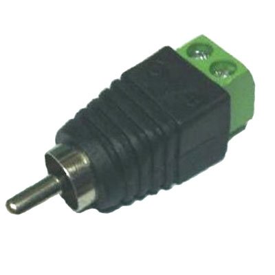 Gleichstrom-RCA-Stecker mit Ausgang +/- von 2 Anschlüssen