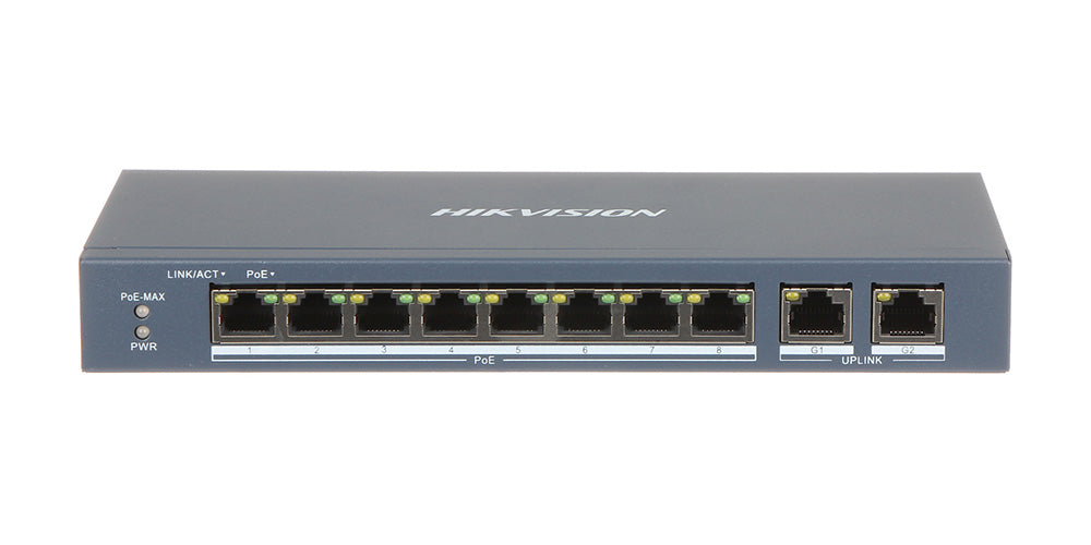 POE-Switch 8 Ports 100 Mbit/s 2P Gigabit RJ45 Hikvision