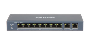 POE-Switch 8 Ports 100 Mbit/s 2P Gigabit RJ45 Hikvision