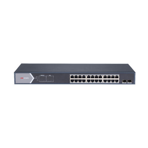 Switch 24 PoE + Ports 10/100/1000 Mbit/s 2 SFP-Ports Uplink Hik ProConnect Hikvision Intelligente Verwaltung