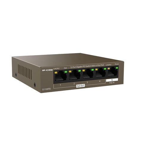 Switch 5 Ports Gigabit L2 unmanaged 4PoE 4PD IP-COM