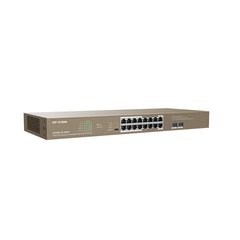 Switch 18 Ports unmanaged L2 16 Gigabit PoE + 2SFP Rackable 1U