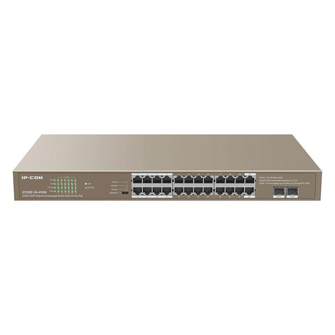 Switch 24GE+2SFP-Ports, nicht verwaltbar, Gigabit 24 Ports, PoE, rackfähig, IP-COM