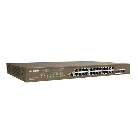 Smart Switch 24 Gigabit + 4 SFP-Ports PoE Managed L3 IP-COM