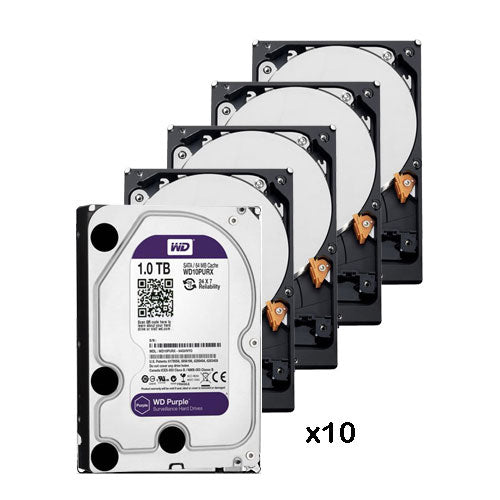 10er-Pack 1-TB-Festplatte (1024 GB) Western Digital Purple