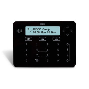 Elegante schwarze Touch-Tastatur mit Proximity-Leser der Güteklasse 3 für LightSYS+ (ohne Proximity-Tags)